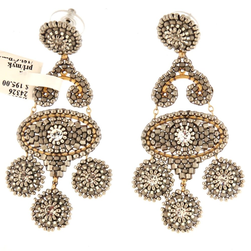 MIGUEL ASES METALLIC 3 DROP CHANDELIER